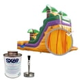thumbnail image 1 of Moose Supply Inflatable Bounce House Vinyl Repair Kit with 4oz SX69 Glue, Yellow Marble, 1 of 4