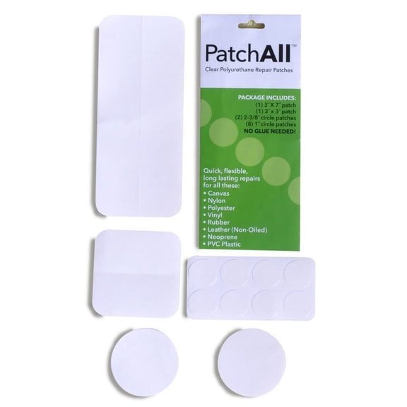 Moose Supply PatchAll Clear Vinyl Repair Tape, Waterproof Patch Kit for Inflatables, Tents