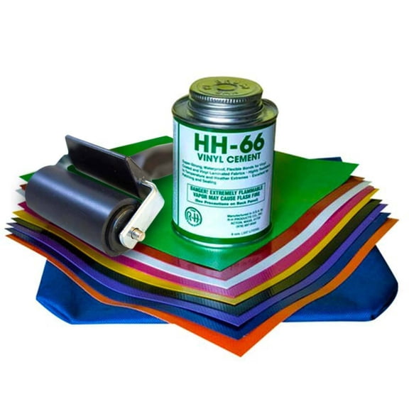 Moose Supply Pro Vinyl Repair Patch Kit - HH-66 Cement & Seam Roller