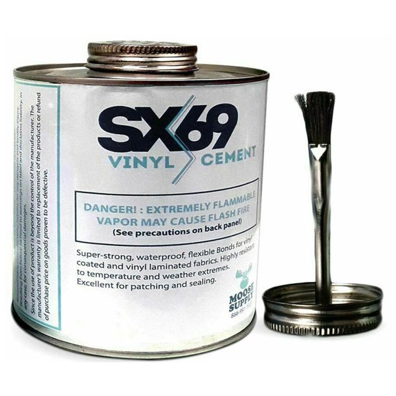 Moose Supply SX69 Vinyl Cement Glue, 32 Oz Waterproof Fast Dry Flexible Adhesive