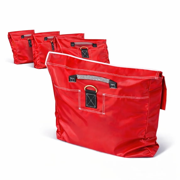 Moose Supply Vinyl Sand Bag for Inflatable Bounce Houses, Red 4 Pack