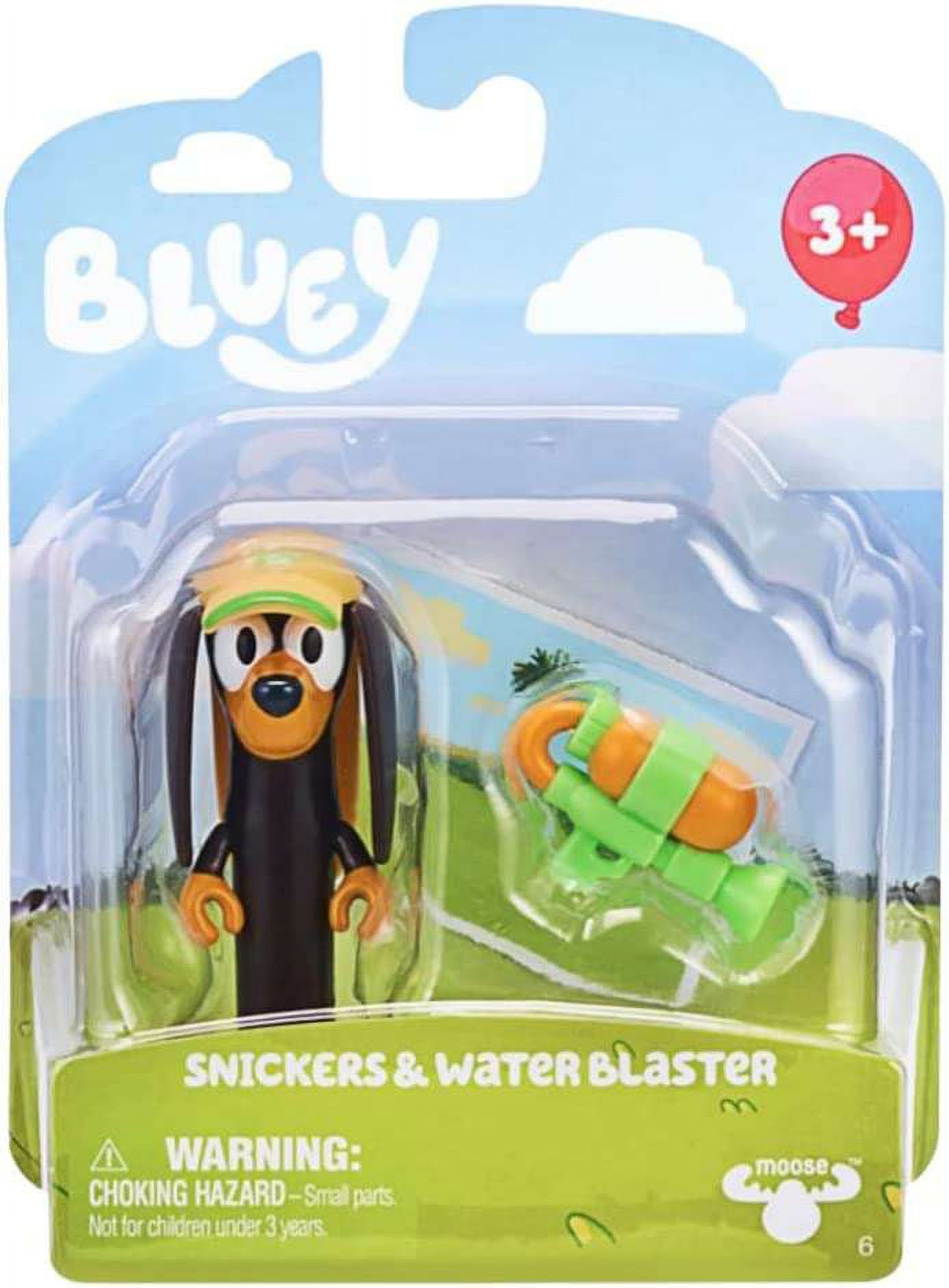 Moose Toys Bluey Snickers \u0026 Water Blaster 3 Years+ Action Figure Set