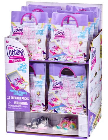 Moose Toys Shopkins Real Littles Sneakers Mystery Box Doll Accessories (12 Pack)
