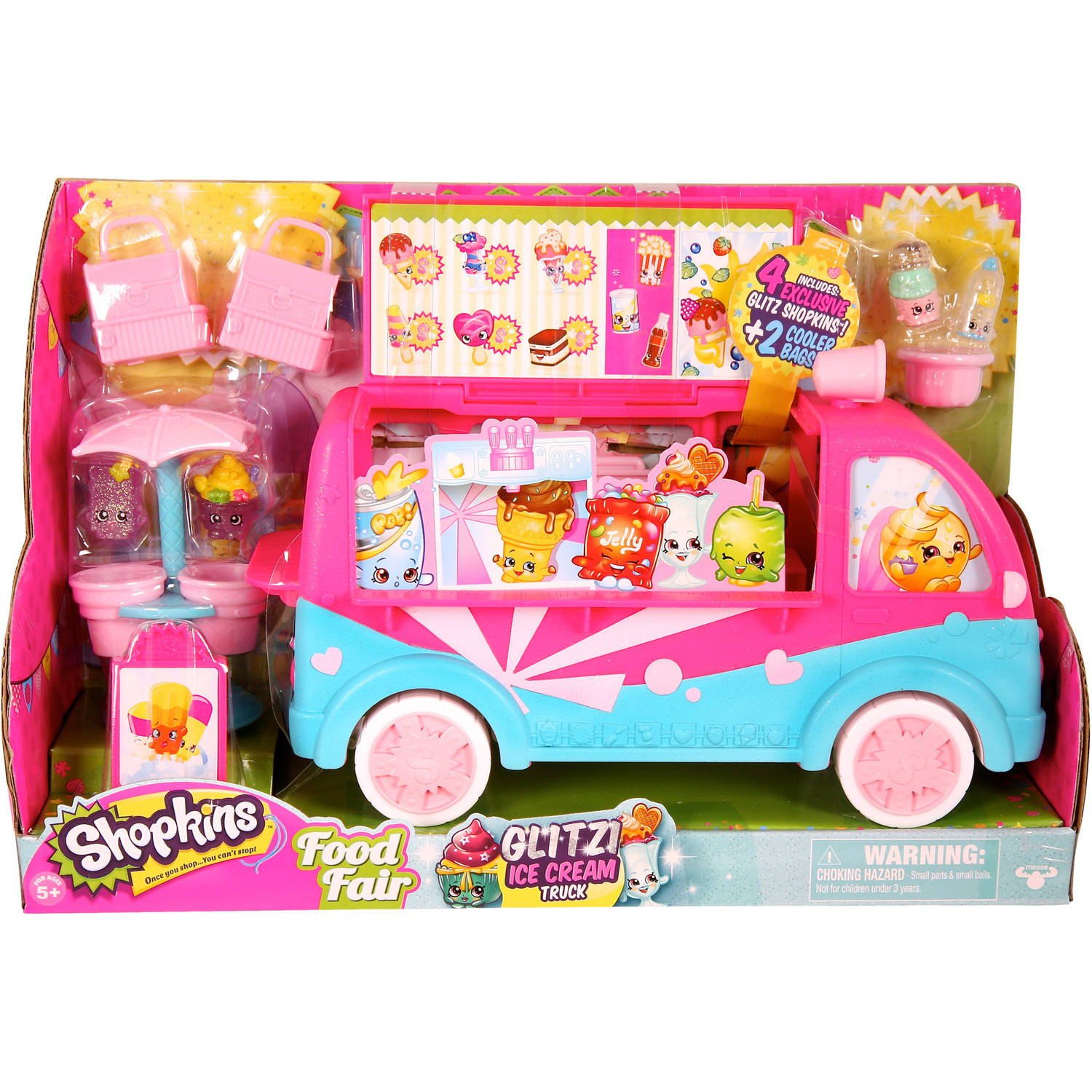 Moose Toys Shopkins Season 3 Scoops Ice Cream Truck Playset, Glitter - image 1 of 8