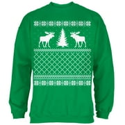 Moose Ugly Christmas Sweater Irish Green Adult Sweatshirt
