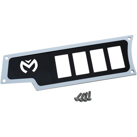 Moose Utility 100-4341-PU Small 4 Switch Dash Plate - Left - White