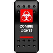 Moose Utility 2106-0451 On/Off Rocker Switch - Zombie Lights - Red