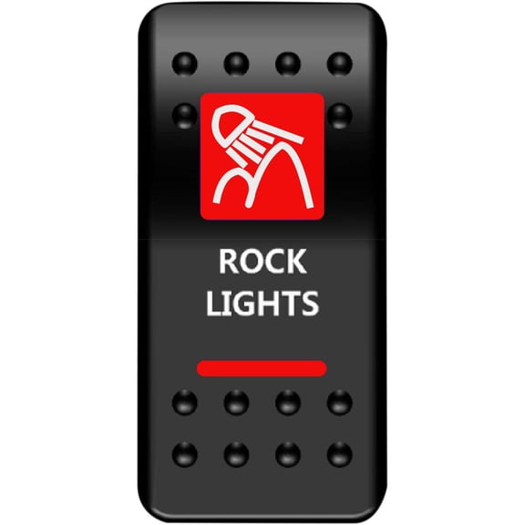 Moose Utility 2106-0454 On/Off Rocker Switch - Rock Light - Red