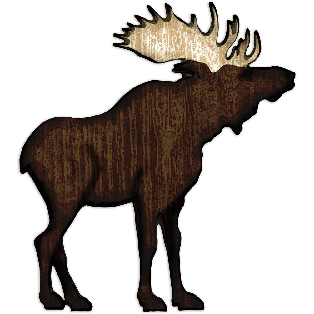 Rustic Brown Moose Wall Mounted Figurine