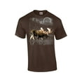 thumbnail image 1 of Moose Wilderness Moonlight & Mountains Short Sleeve T-shirt-Brown-XXXL, 1 of 4