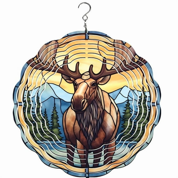 Moose Wind Spinner, Garden Décor, Yard Décor, Porch Decor