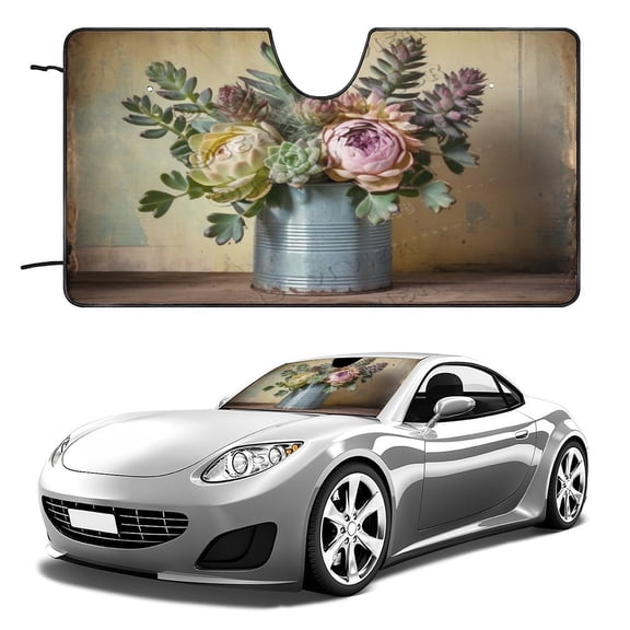 Moose Windshield Sun Shade Fold-able Car Window Shade Blocks UV Rays Sun Visor Protector Sunshade 55"x30"