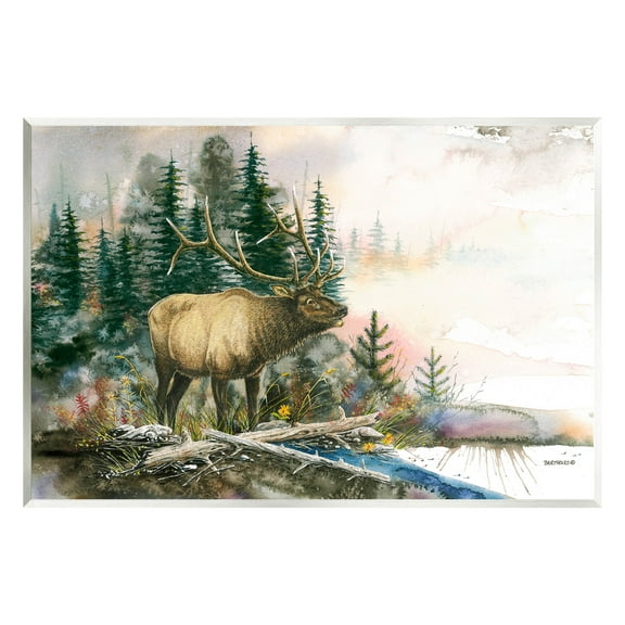 Moose Woodland Nature Composition Animals & Insects Graphic Art Unframed Art Print Wall Art