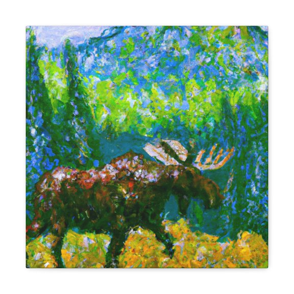 Moose in Impressionism - Canvas