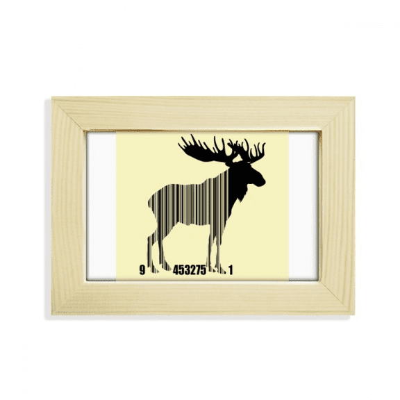 Moose's Green Grass Horn Art Deco Fashion Desktop Decorate Photo Frame Picture Art Painting 5x7 inch
