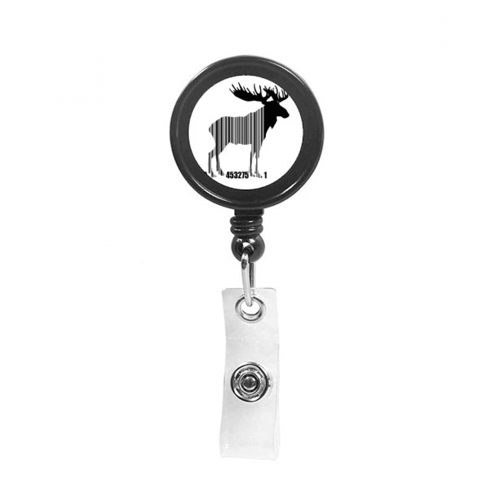 Moose's Green Grass Horn Art Deco  Fashion Retractable Keychain Badge Holder ID Badge