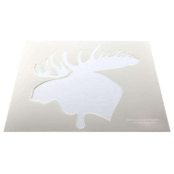MooseHead Stencil S-Mylar 14 Mil -14"H X 17.5"W - Painting /Crafts/ Templates