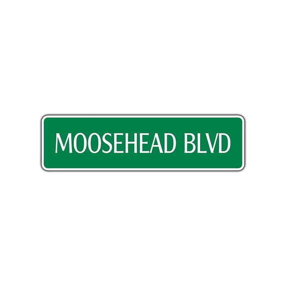 Moosehead Boulevard Aluminum Metal Novelty Street Sign Gift Wall Art Décor 4x18
