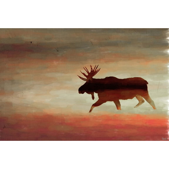 Moosehead by Parvez Taj Painting Print on Wrapped Canvas
