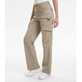 thumbnail image 1 of Moosehill Women's Cargo Pants Wide Leg High Waisted Work Hiking Casual Lightweight Stretch Khaki S, 1 of 10