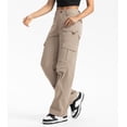 thumbnail image 1 of Hiauspor Women's Cargo Pants Wide Leg High Waisted Hiking Work Casual Lightweight Stretch Khaki S, 1 of 10