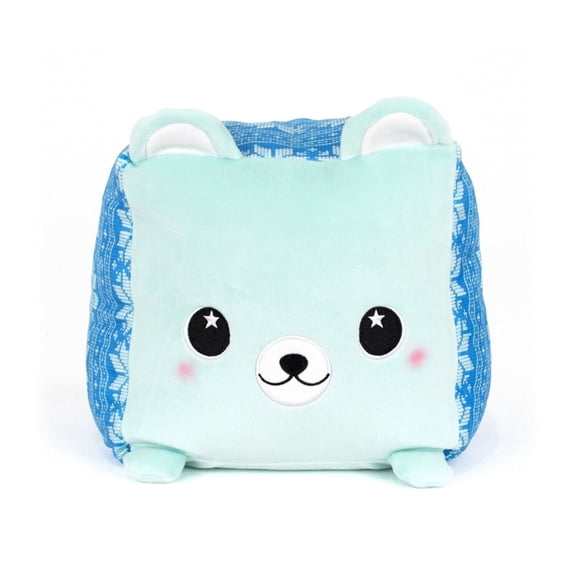 Moosh-Moosh Holiday Christmas 10 Inch Squared Stuffed Animal Plush Toy Blitz the Polar Bear