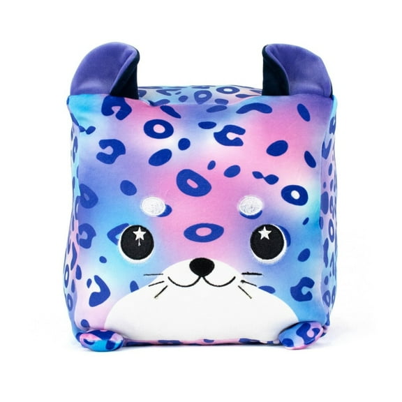 Moosh-Moosh Holiday Christmas 10 Inch Squared Stuffed Animal Plush Toy Tundra the Snow Leopard