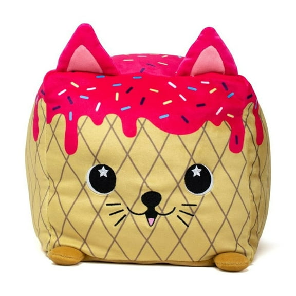 Moosh-Moosh Official 10 inch Dulce the Ice Cream Cat Squared - Kid's Ultra Soft Stuffed Plush Toy