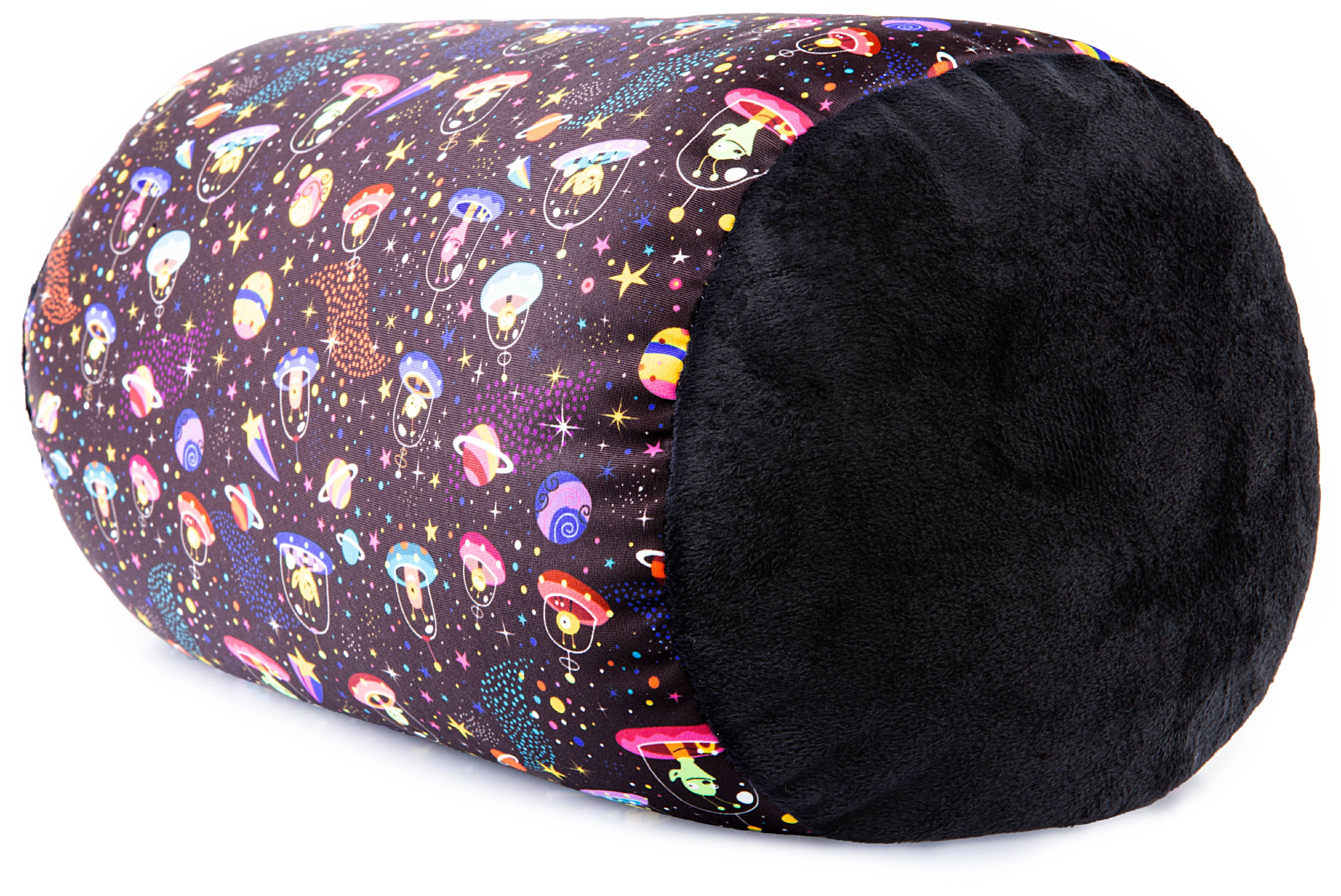Mooshi Squish Microbead Bed Pillow, 14" x 7" - Airy Squishy Soft Microbeads - Eighteen Fun Bubbly Colors To Choose From - Cuddly And Fun Dormroom Accessory - Bed Pillow, Space