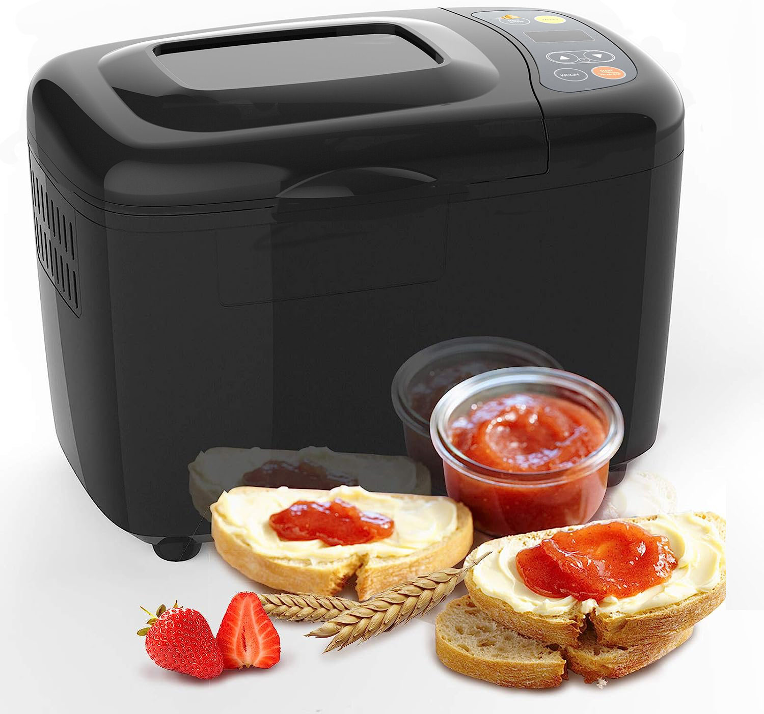Moosoo 3.5lbs Bread Machine, Automatic Bread Maker Machine with 18