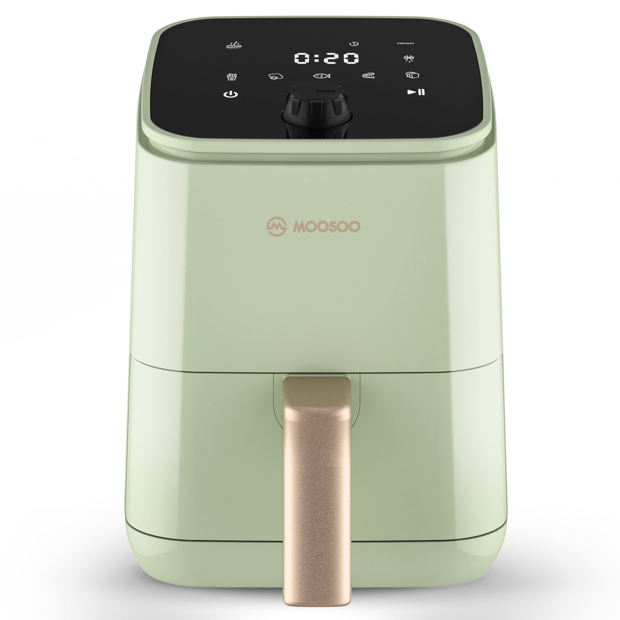 MOOSOO 2 Quart Air Fryer, Digital Touchscreen with 8 Presets, ETL