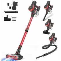 Moosoo Cordless Vacuum 23Kpa Quiet Yet Powerful, Lightweight Stick Vacuum Cleaner, with Rich Accessories for Hard Floor, Carpet, Car, K17