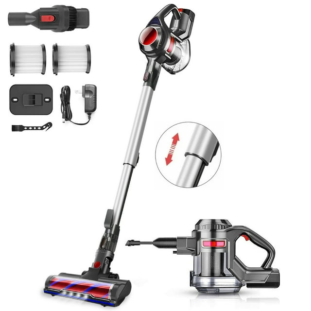 Moosoo Cordless Vacuum 4in1 Stick Vacuum Cleaner for Carpet Hard
