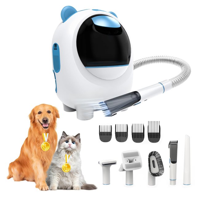 Moosoo Dog Grooming Kit, 1.3L Dog Hair Vacuum Suction 99 Pet Hair, 5