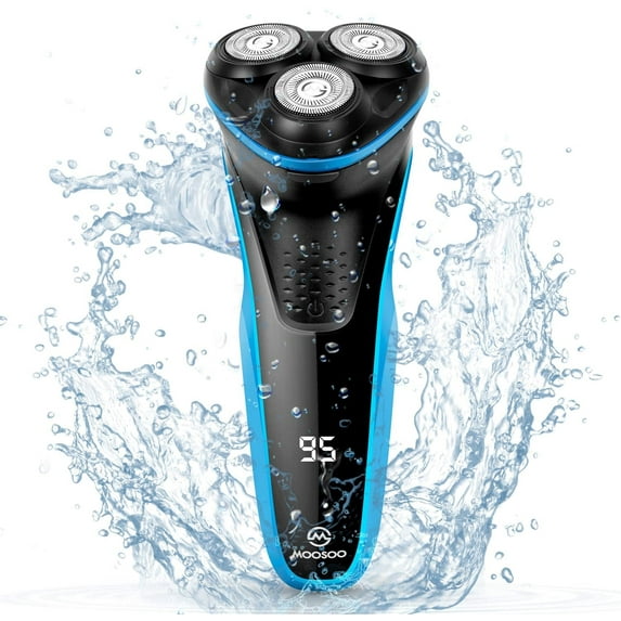 Moosoo Electric Shavers, Wet/Dry Men's Razor with Pop-up Trimmer for Travel - G2