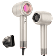Moosoo blow dryer for women, Hair dryer, 4 Temps & 3 Speeds with RGB Light for Home, Travel
