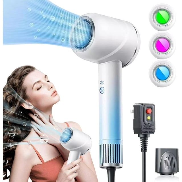 Moosoo Hair dryer, High-Speed Blow Dryer With 4 Temps & 3 Speeds, for Fast Drying, hair dryers for women