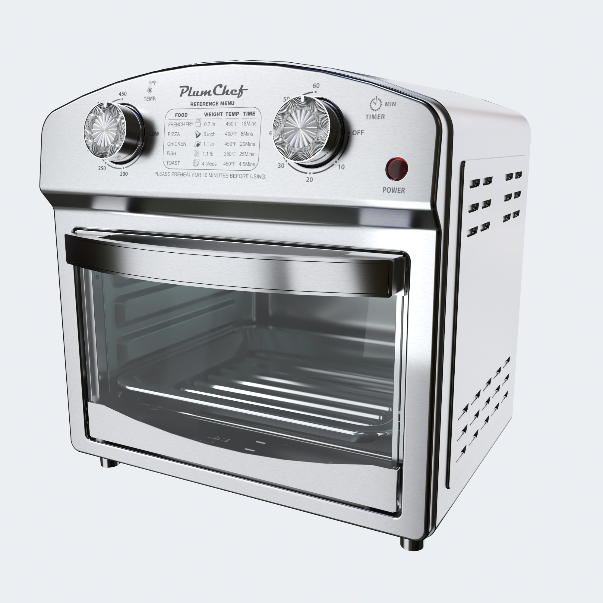 12.5 Quart 7-in-1 Air Fryer Toaster Oven with Time & Temp Control, 5 Preset Modes