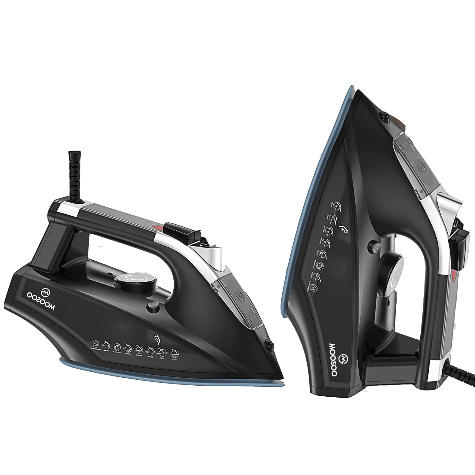 Moosoo Portable Iron, Wet Dry Steam Iron, with AntiDrop Protect, Auto
