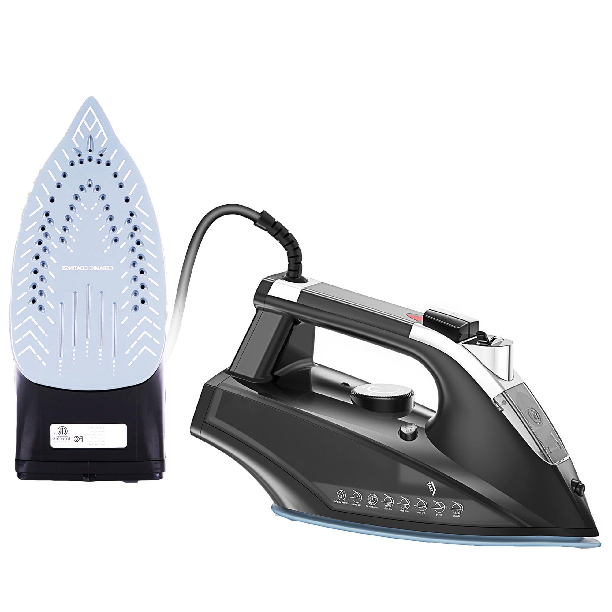 Moosoo Steam Iron for Clothes, 1800W Steam Iron with Rapid Heating