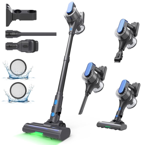 VACFORE Cordless Vacuum Cleaners, Strong Suction Vacuum Cleaner for Home, Hardwood Floor