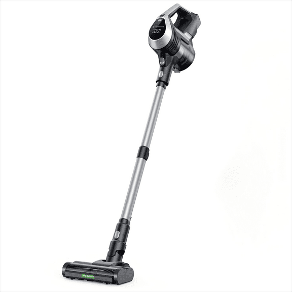 MOOSOO Stick Vacuum Cleaner, LED Display, Anti-Tangle Brush, Powerful No-Fading Suction for Pet Hair, Hard Floors and Carpet