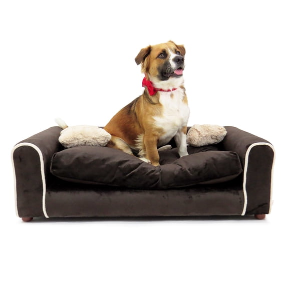 Moots Furry Pet Sofa Lounge Chocolate, Large