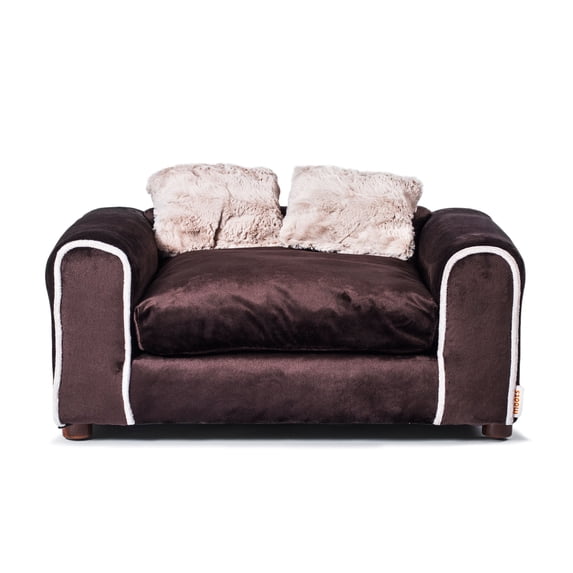 Moots Furry Pet Sofa Lounge Chocolate, Medium