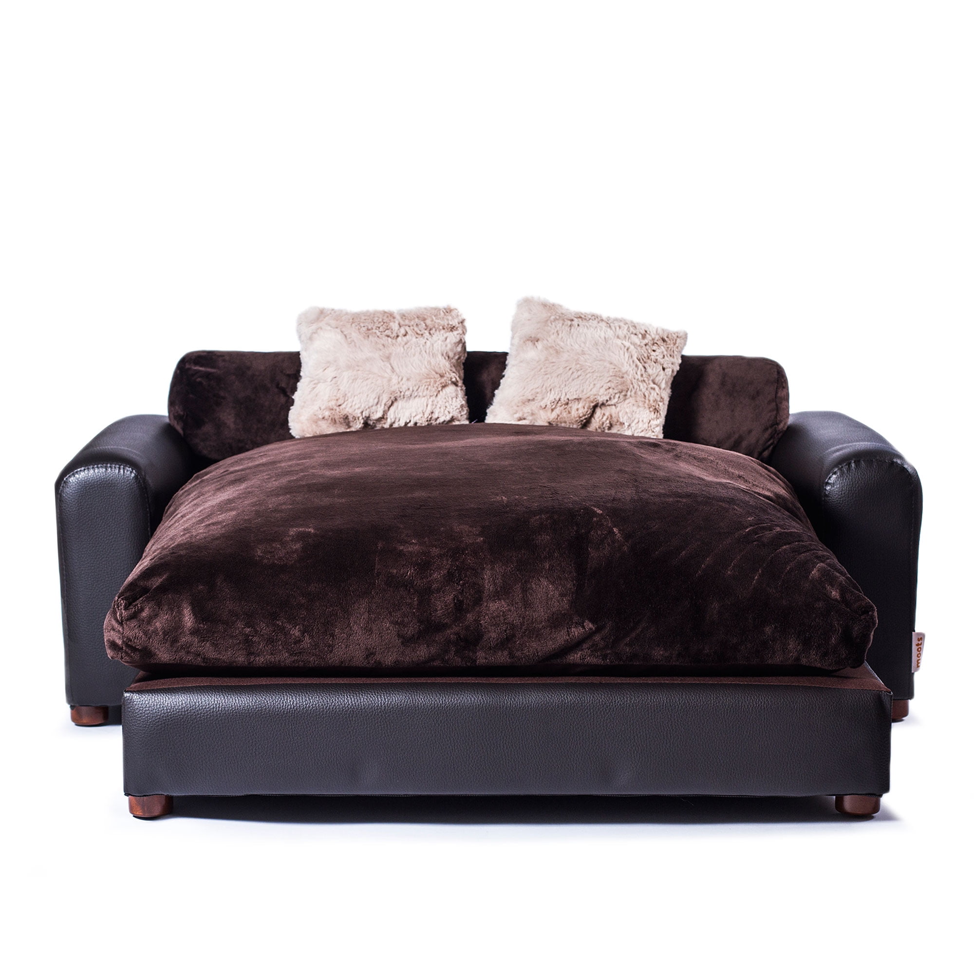 Moots Premium Leatherette Pets Sofa Espresso, Extra Large