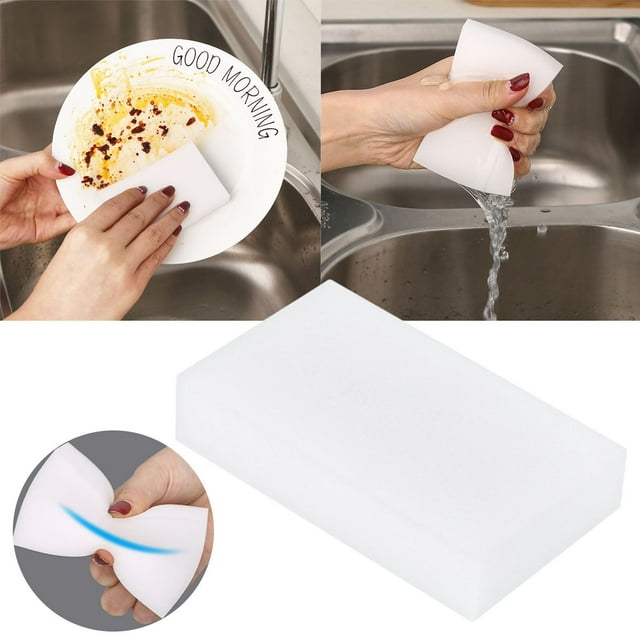 Moou! Cleaning Brush 50 Pack SpOnge Eraser 2X Thick and LOng Lasting