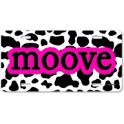 Moove 8"x12" inch Funny Front,Cow Print for Women,Pink Cow Automotive Accessories,Cow Print Gifts Funny Home Club bar Wall Art Decoration Retro Metal Tin Signs
