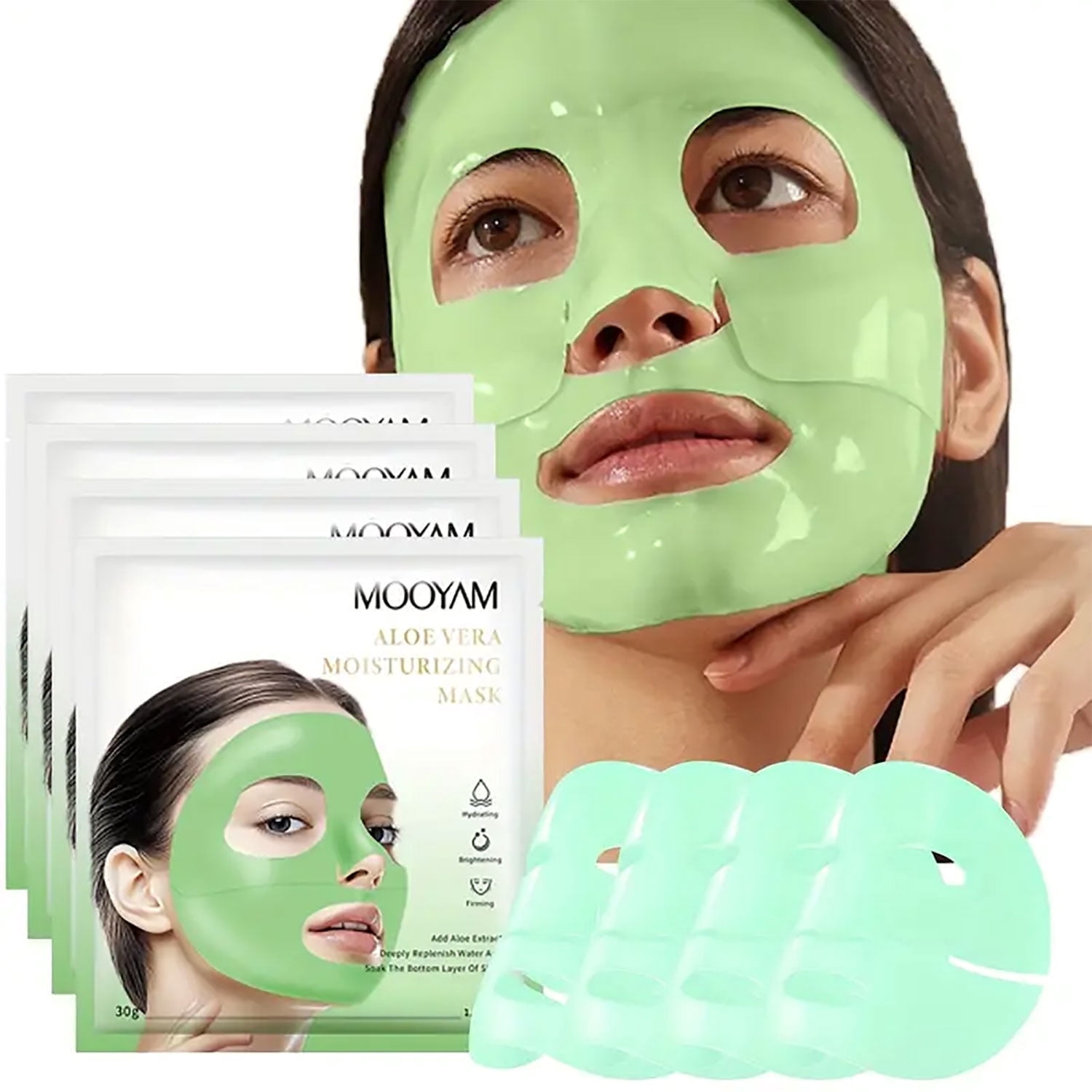 Mooyam 4 Pack Aloe Vera Hydrogel Collagen Overnight Mask,Collagen Films  Deep Hydration Collagen Anti Wrinkle Moisturize Firming Lifting Face  Sleeping ...