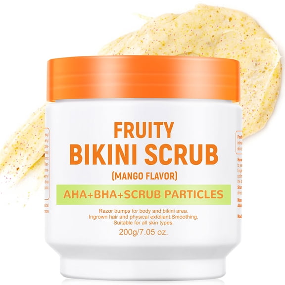 Mooyam Bikini Area Exfoliating Body Scrub, Brightening Scrub for Bikini Underarm Area 7.05oz