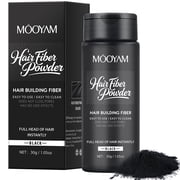 Mooyam Hair Thickening Fibers, Hair Powder Fill In Fine and Thinning Hair for Men Women, Black, 30g